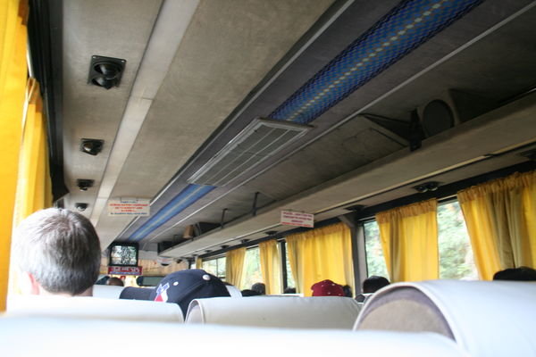 Inside an Air-conditioned Bus