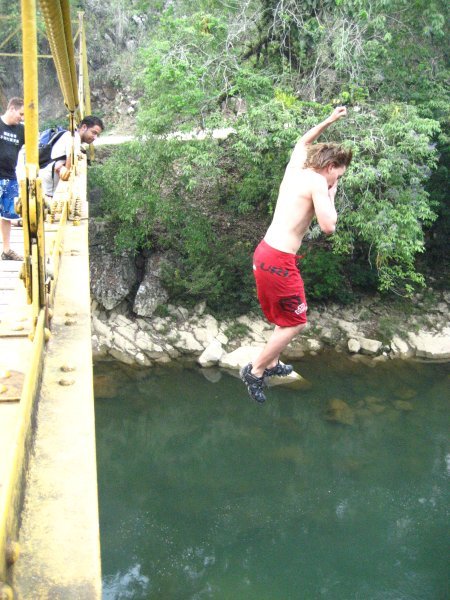 jumping off the bridge