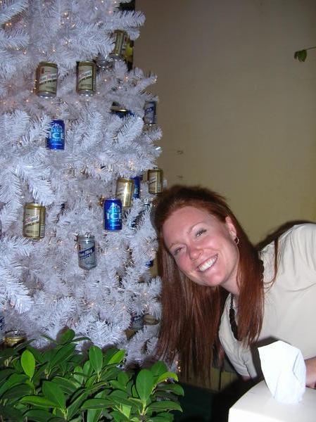 beer can Christmas tree n' me