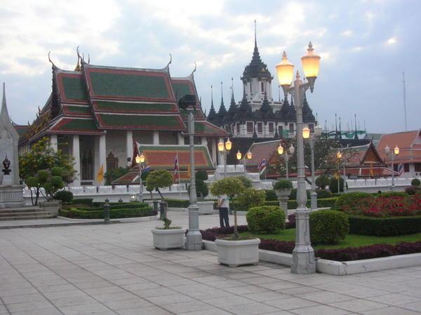 a Bangkok temple courtyard