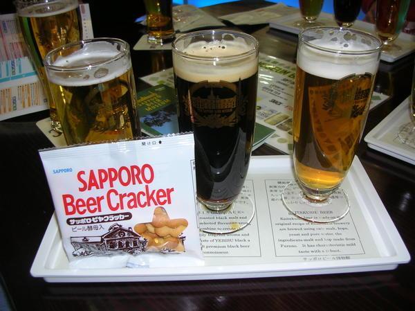 taste testing at the Sapporo Brewery