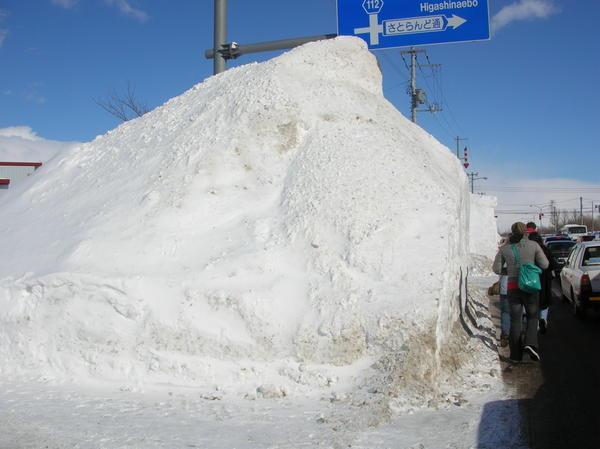 check out the size of the snow banks!