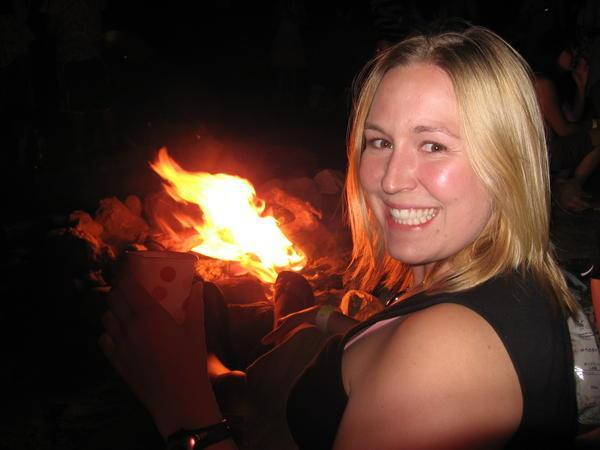 Jenn by the fire