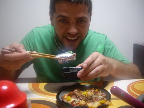 Yes, you have to use chopsticks - because i don't have cutlery