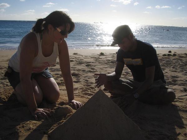Jeanett og Johny på Hilton Beach en rolig søndag