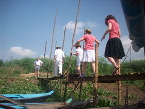 Monkey Bridge to Cham Village