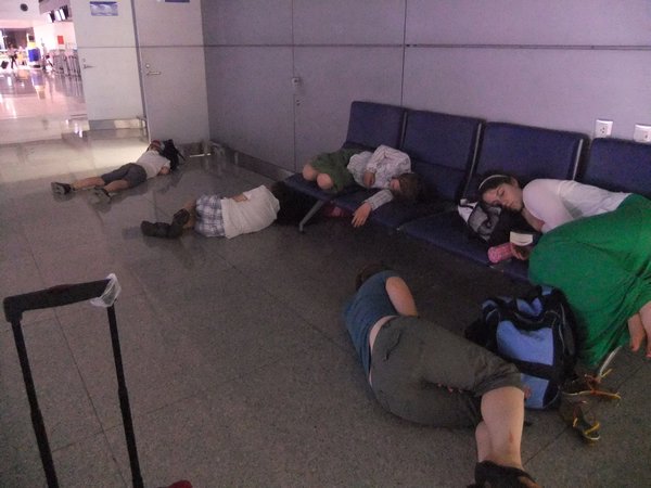 Sleeping in HCMC Airport