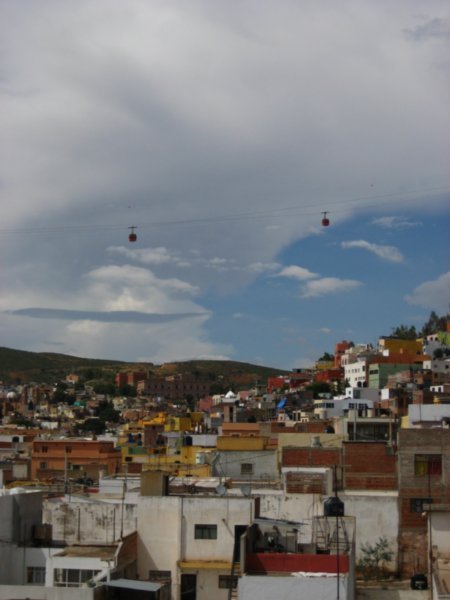 Cable Car above the town