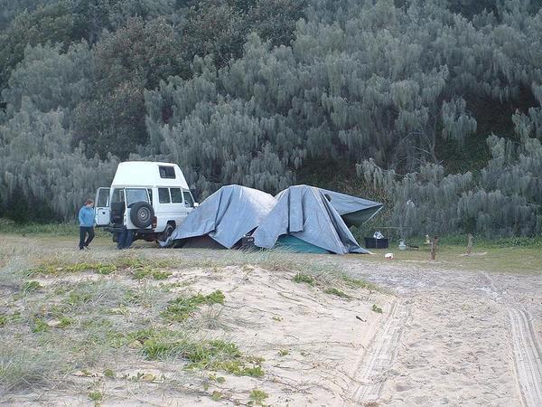Our fantastic campsite on Fraser Island