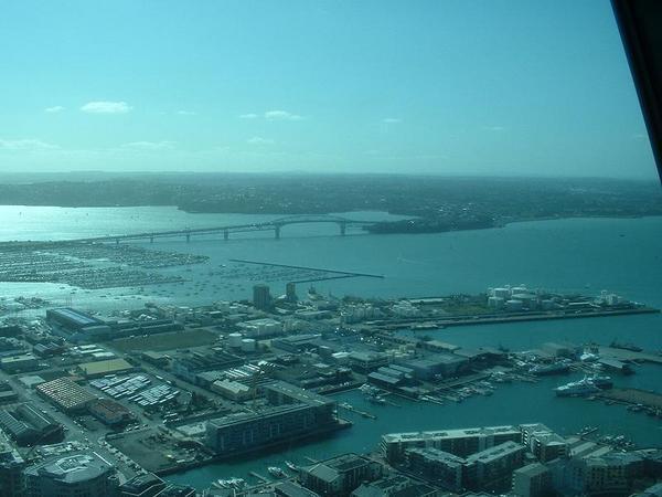 Auckland Harbour Bridge from the Skytower
