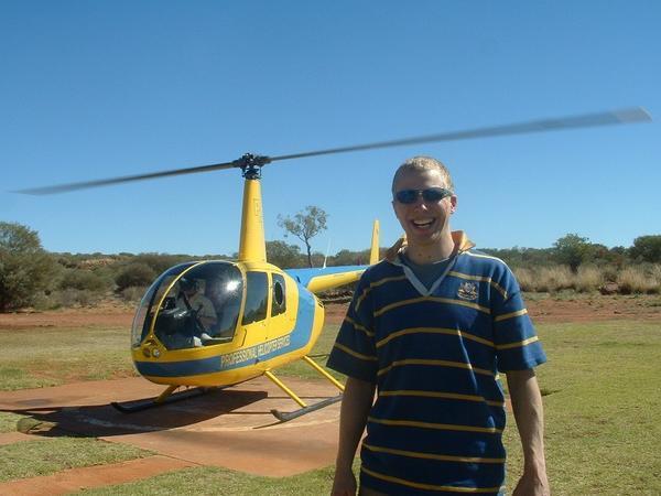 This was the helicopter we flew in - what a buzz!