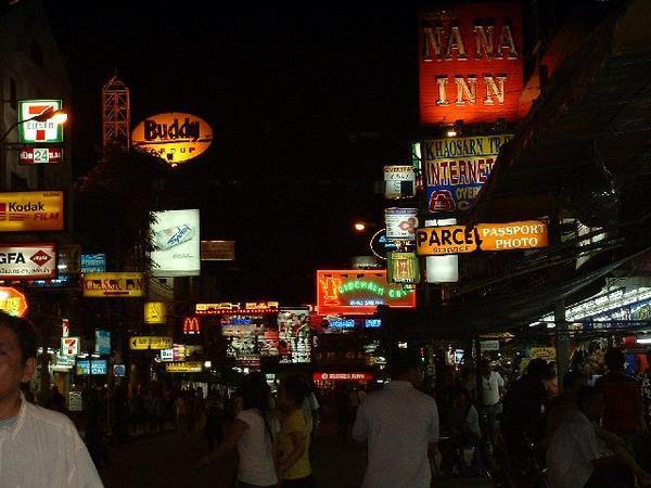 The bright lights of Khao San Road