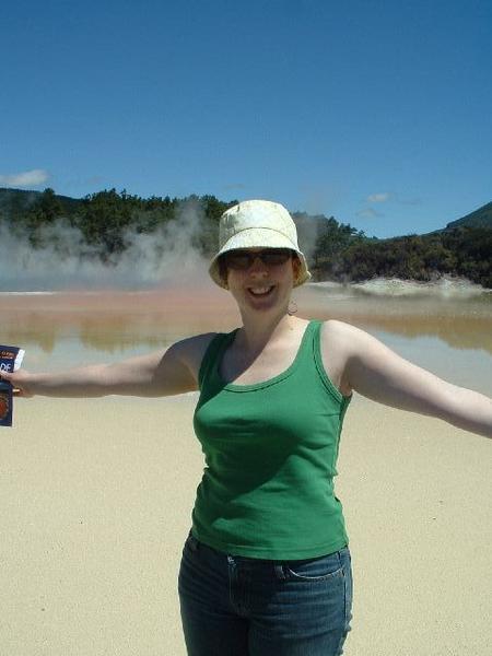 Jo at the Champagne Pool