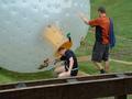 Falling out of the zorb