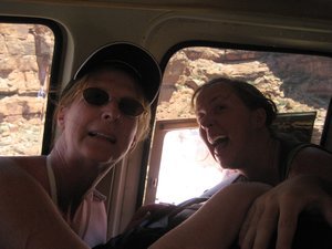 mom & amy during helicopter ride