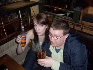 Kat and I in the pub