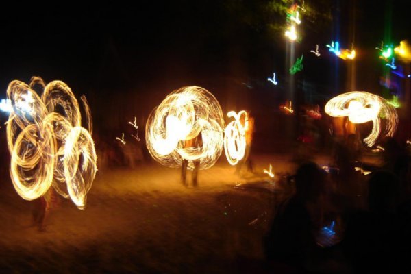 Always with the fire dancers