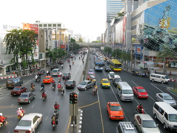 A busy Bangkok road