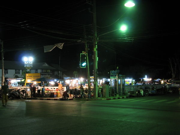 The night market from acrross the road