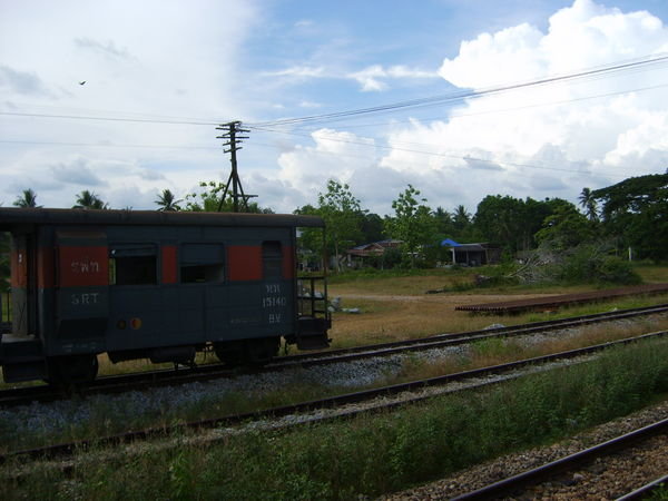 A train on the siding