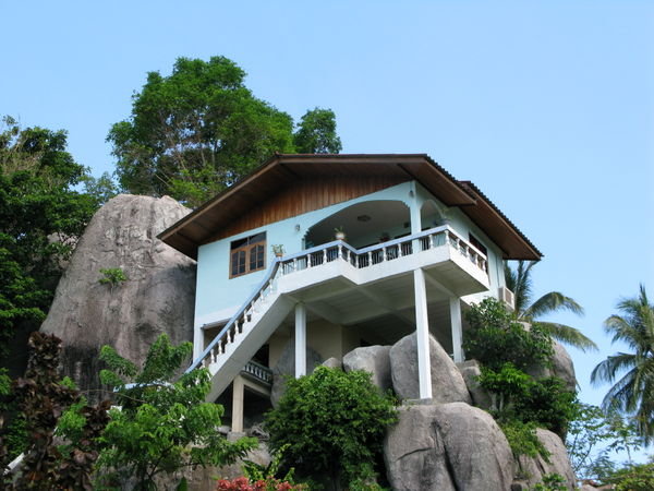 House built on some rocks