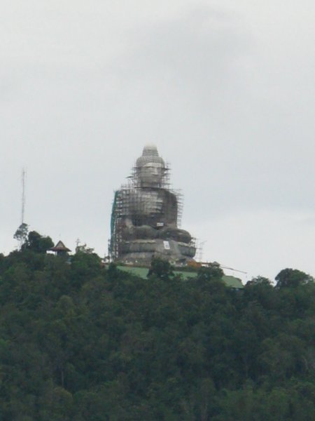Buddha with scaffolding