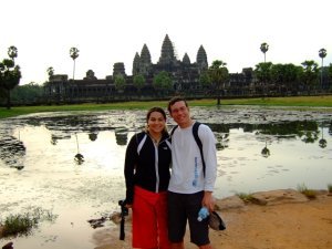 Angkor Wat, Lauren, Simon.