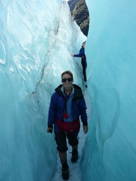 Claire at Franz Josef Glacier