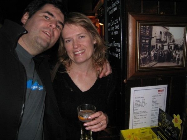 Cathy and Jeremy down at the pub