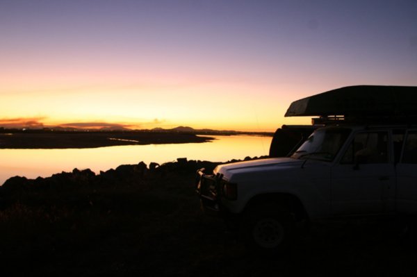 Sunset on our camp in Mackay