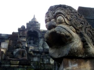 Borobodur, one of the old drainage demons