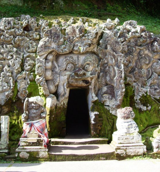 Entrance to Goa Gajah, the elephant temple named after a statue of Ganesha found there 