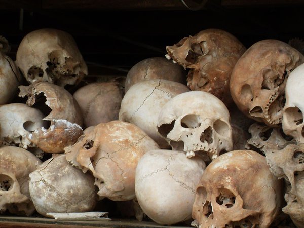 Skulls in the pagoda, Killing Fields