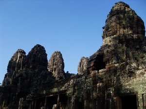 Bayon from a little distance, already the faces are starting to fade