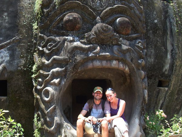 In the mouth of the beast, Buddha Park, Vientiane