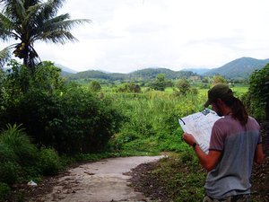 Finding our way around the fantastic hilly country around Pai