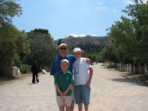 The Boys with the Acropolis in Background