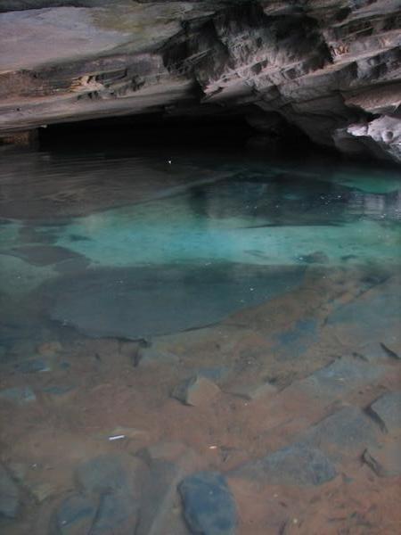 Entrance to the Cave with Turquoise Water