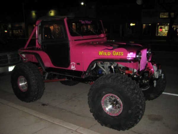 One of the jeeps in town