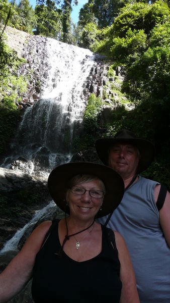 Ann & Chris with waterfall