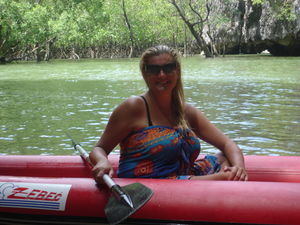 Really bad pic of me in the canoe