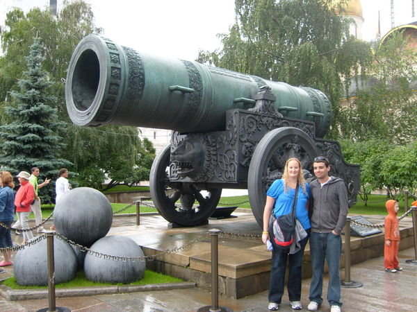 Me and Darren in front of Russia's oldest cannon