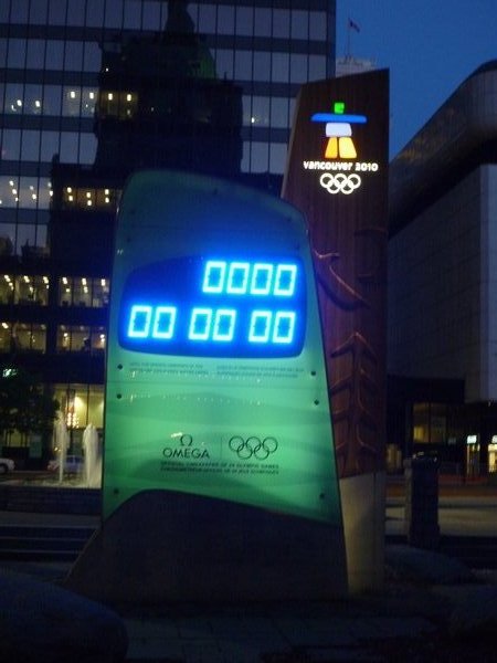 The Count Down Clock for the Olympics