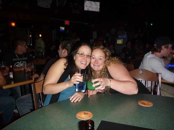 Heidi and I at the Irish Pub