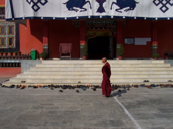 Monk, shoes and Monastery