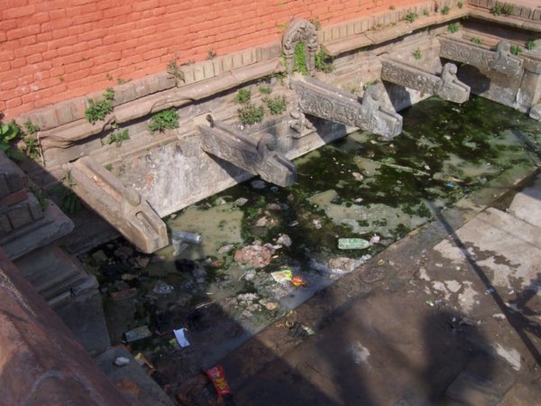 Water in Patan - typical filth in Nepal