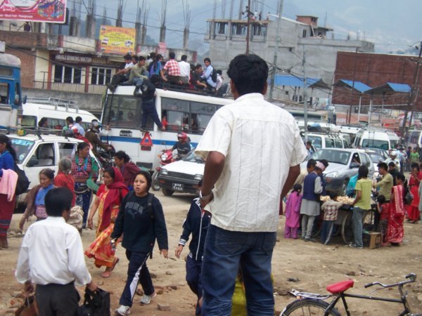Traffic on the way out of Kathmandu