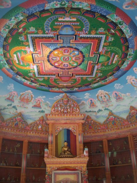 Inside the German monastery in Lumbini - birthplace of Buddha