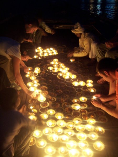 Flower/Candle Wish making on the Ganga in Varanasi