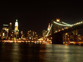 VIEW from the Brooklyn Bridge at night
